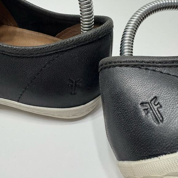 FRYE Mindy Black Leather Slip-On Sneakers Women’s Casual Comfort Shoes sz: 8.5 - Picture 6 of 12